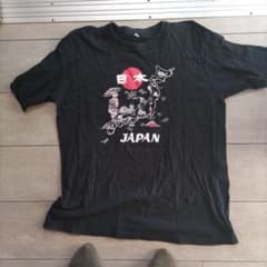 日本地図デザイン Tシャツ 黒　LLのサムネイル