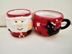 サンタと黒猫のデザートカップのサムネイル