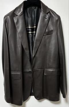 あ*じ様 週末セール‼️本日まで(^^) Brioni レザージャケット ダーク