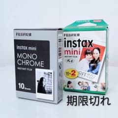 instax mini チェキ フィルム 20枚 モノクローム 10枚 期限切れ - メルカリ