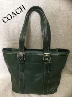 COACH コーチ コンパクト　トート　バッグ　ハンド　ショルダー　緑　グリーンのサムネイル