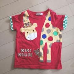 ミキハウス 袖切り替えTシャツ　80のサムネイル