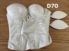 K.様専用　D70ブライダルインナー　バックレスビスチェ　シャンパンベージュのサムネイル