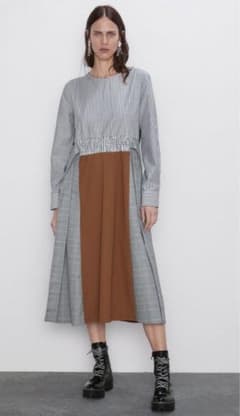ZARA 異素材　ワンピースのサムネイル