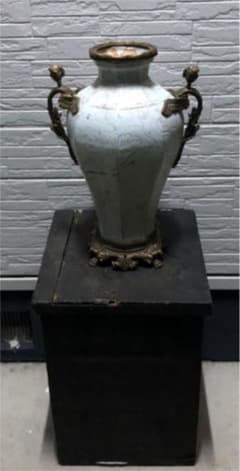 八面取辰砂華文銅製金具瓶　西洋帰り　オークション出品 八面取辰砂華文銅製金具瓶 西洋帰り オークション出品 - メルカリ