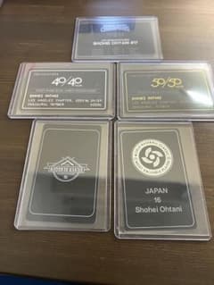 【超希少・非売品】大谷翔平 2024年歴史的快挙記念カード 5種セット 超希少・非売品】大谷翔平 2024年歴史的快挙記念カード 5種&ラバー