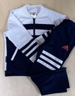 ま*ー様 adidas アディダス ジャージ セット ネイビー/ホワイト 130のサムネイル