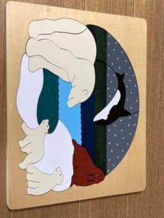 GEORGE LUCK 木製パズル2段(2層) 北極　海の生き物　ジョージラックのサムネイル