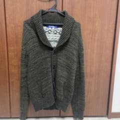 ジュンヤワタナベマン　コムデギャルソンのノルディック柄ショールネックカーディガン ジュンヤワタナベマン コムデギャルソンのノルディック柄ショール