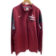 【美品】ナイキ XL ハーフジップ カレッジロゴ サンタクララ大学 赤 古着のサムネイル
