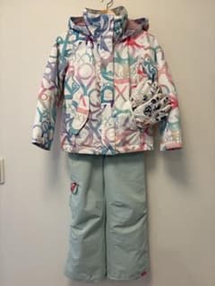 ROXY 子ども用スキーウェアセット 120-130サイズ グローブ付き - メルカリ