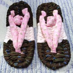 ハンドメイド　布ぞうり 布草履　24cm 16番のサムネイル