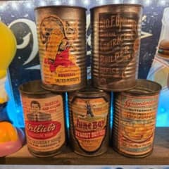 【24時間以内発送】アメリカン雑貨 アンティーク風 空き缶 5個セット
