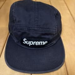 Supreme ネイビー ロゴ入りキャップのサムネイル