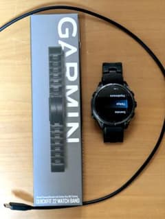 GARMIN QuickFit 22 チタンバンド ブラックのサムネイル