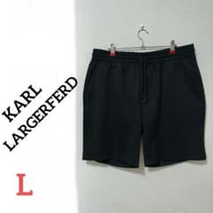 【美品】KARL LAGERFELD ショートパンツ ブラック Lサイズのサムネイル