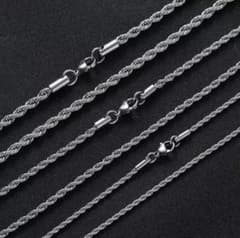 ステンレス ロープチェーン ネックレス　50cmのサムネイル