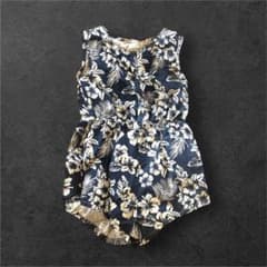 【美品】the new society ハイビスカス　ロンパースのサムネイル