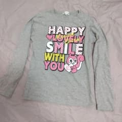 POP ON POP グレー長袖Tシャツ 140のサムネイル