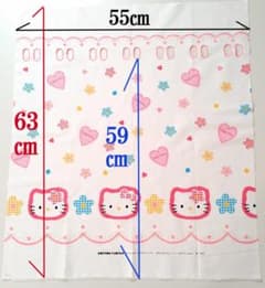 ハローキティ カフェカーテン 綿100% 1997年 Sanrio 平成レトロ - メルカリ
