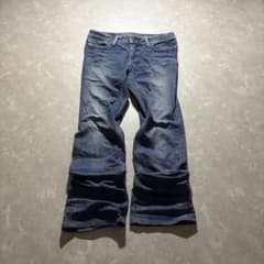 y2k swag フェードarchive flare denim 髭 - メルカリ