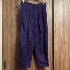 【古着】パープル ワイドパンツ タック入りのサムネイル