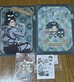 クリアファイルセット リヴァイ×バッドばつ丸 進撃の巨人×サンリオキャラクターズ 進撃の巨人 サンリオコラボ クリアファイル リヴァイ バッドばつ丸