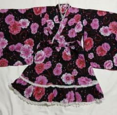 浴衣ドレス 地雷 量産 姫ギャル 140 150 160 150 浴衣ドレス 地雷系 量産型 姫ギャル ギャル 浴衣 スカート 帯付き
