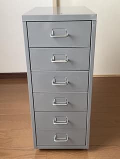廃盤 IKEA イケア HELMER ヘルメル 引き出し スチール キャスター付