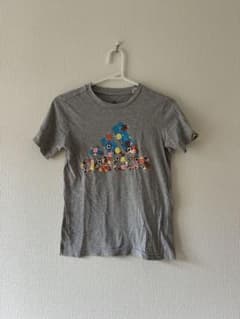 adidas キッズ Tシャツ グレー スポーツ柄　140