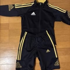 adidas ジャージ セットアップ 黒×金 Mクリマライト 130 130のサムネイル
