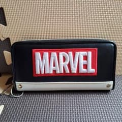 MARVEL 라운드 패스너장 지갑 블랙
