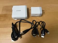 Anker PowerPort4 充電器2点 ケーブル4本セット