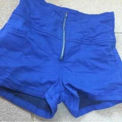 青 ハイウエストショートパンツのサムネイル