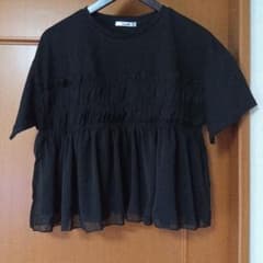 GeeRA シアービスチェドッキングカットソー黒L新品最終値下げのサムネイル