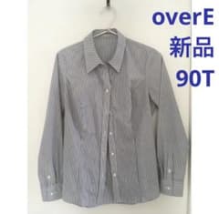 overE オーバーイー　ストライプ長袖シャツ（青と白）のサムネイル