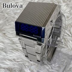 【美品】BULOVA ブローバ コンピュートロン デジタル 腕時計 青色 LED 美品】BULOVA ブローバ コンピュートロン デジタル 腕時計 青色 LED