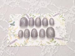 パープル フラッシュマグ ネイルチップ 10個セットのサムネイル