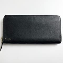 美品 Paul Smith ポールスミス ジップストローグレイン2 長財布 黒