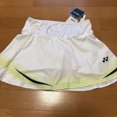 新品タグ付き！ヨネックス テニススカート ホワイト/イエロー（M 