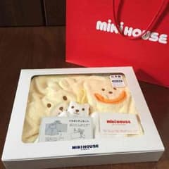 ミキハウス☆新品バスポンチョセット（バスタオル、バスミトン、ハンドタオル）のサムネイル
