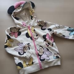 H&M ミニーマウス 裏起毛 パーカー 100のサムネイル