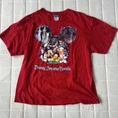 디즈니 Disney 미키 T셔츠 레드 사이즈 XL 레드 플로리다