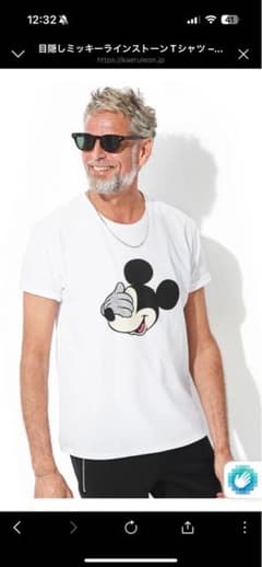MAXSIX 目隠しミッキーラインストーンTシャツ - メルカリ
