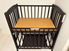 石崎家具 ベビーベッド ミニサイズ おりたたみ ハイタイプ ダークブラウン 石崎家具 ベビーベッド ミニサイズ おりたたみ ハイタイプ ダーク