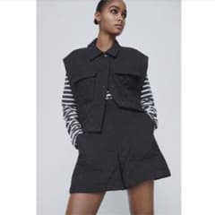 値下げ　ZARA クロップドベストのサムネイル