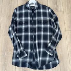 Saint Laurent エディ期 ブラックチェックネルシャツ - メルカリ