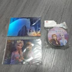 Disney 아나운서와 눈의 여왕 2 오리지널 첨부 메모 캔 & 프리즘 엽서 2장