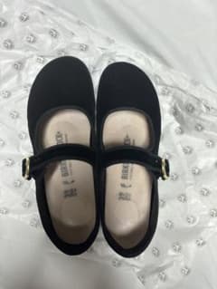 ビルケンシュトック サンタクラリタ ベルベット黒25cm(39)メリージェーン ビルケンシュトック BIRKENSTOCK フラットシューズ サンタクラリタ