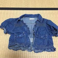 子供服(女の子用)デニム生地の上着のサムネイル